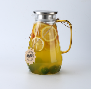 <span class=keywords><strong>Carafe</strong></span> en verre borosilicate de 1,8 L, pichet à eau, ensemble de pichets à eau en verre, bouilloire en verre avec filtre - Product Image 6