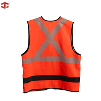 Gilet de travail fluorescent JIADE WorkPro en tissu sergé durable avec bandes réfléchissantes pour les travaux routiers et de construction