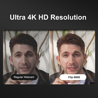 Joyusiing Yeni 4K Mini USB Web Kamerası 360 Derece Ayarlanabilir Dahili Mikrofon Canlı Video Konferans için Video Konferans Kamerası
