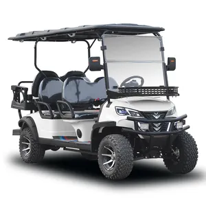 Wholesale 6 Seater Electric Sightseeing Car Banpo Automatic Parking 4+2 Seater Solar Panels Electric Golf Carts