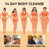 Thé détoxifiant pour le ventre Lifeworth Custom Keto Diet Detox Slim Herbal sans sucre, 14 jours, avec vitamines pour adultes en boîte