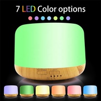 500ml humidificateur d'air de synchronisation diffuseur d'huile d'arôme essentiel vaporisateur à ultrasons aromathérapie LED lumière changeante livraison directe