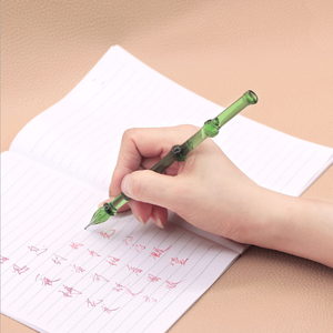 Stylo plume en verre personnalisé de haute qualité, directement de l'usine, pour cadeaux promotionnels, impression courte - Product Image 3