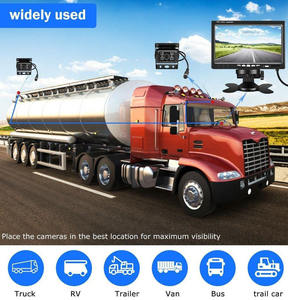 Vente chaude 7 pouces véhicules double canal moniteur avec 2 caméras de recul de recul Kit <span class=keywords><strong>pour</strong></span> camion remorque <span class=keywords><strong>caravane</strong></span> - Product Image 4