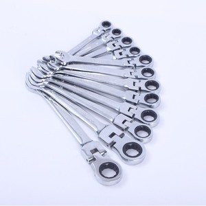 180-Degree Swivel <strong>Ratchet</strong> <strong>Wrench</strong> 16-Piece Metric Industrial Grade Double End Auto Repair &amp; Ship Maintenance Tool Set 6-24mm - Product Image 1