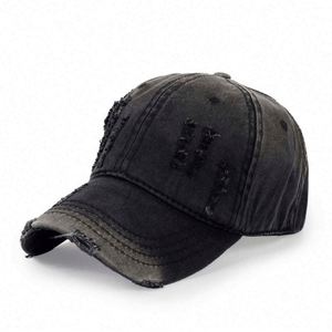 Wholesale Unisex Adjustable <b>Women</b> Men Vintage Distressed Washed Cotton Fed Baseball <b>Caps</b> - Product Image 1