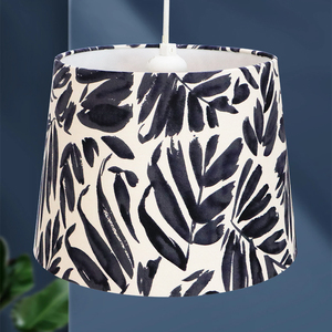 New Màu Xanh Đen Mực Tranh Lá TC Vải Bảng Đèn Shades Trần Hiện Đại Ánh Sáng Chụp Đèn Cho Nhà Khách Sạn Trang Trại - Product Image 2