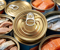 300 #   Couvercles de boîtes de conserve en aluminium étamé de 72,9 mm à ouverture facile pour boîtes de thon