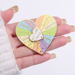 Xoay tròn trái tim bánh xe xoay lựa chọn khó khăn lựa chọn khó khăn kim loại cứng men pins - Product Image 1