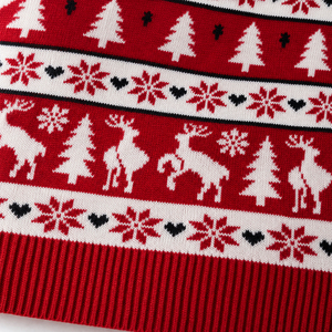 <b>Men</b> Ugly Christmas Sweater Jacquard Pullover Crew Neck Reindeer Snowflake Tree Pattern Custom <b>Xmas</b> <b>Jumper</b> Holiday Knit Sweater - Product Image 3