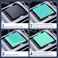 Coussin d'isolation thermique en silicone découpé pour GPU, coussin de refroidissement thermique 0,3-14MM, faible résistance thermique, 12,8W, coussin thermique automobile
