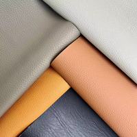Cuir artificiel PVC 0.9-1.2mm tissu décoratif gaufré élastique imperméable à l'eau extensible pour sièges de voiture chaussures-anti-moisissure tricoté