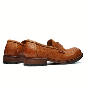Chaussures Derby anglaises rehaussantes en cuir véritable verni brillant, motif gravé, robustes, légères, imperméables pour l'automne - Product Image 6