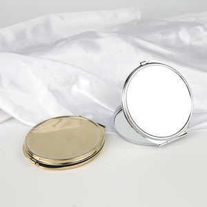 New Ultra Thin Portable Travel Daily 1X/2X <strong>Magnifying</strong> Glass Round Sliver Gold Compact Makeup Folding Round Metal <strong>Mirrors</strong> - Product Image 5
