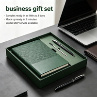 Coffret Cadeau d'Entreprise Haut de Gamme en Cuir PU Gaufré avec Carnet et Stylo – Idéal pour Promotion et Accueil Personnalisé