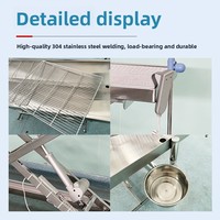 Table d'opération chirurgicale électrique thermostatée pour animaux de compagnie, en acier inoxydable 304, lit d'examen réglable en hauteur, qualité hospitalière, pour dissection ACS