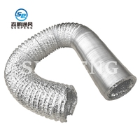 Conduit d'air spiralé en aluminium résistant à la chaleur 100mm 3m