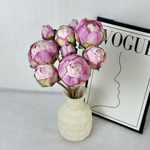 Fleurs artificielles Meiyu Craft, bourgeons de pivoine en soie faits à la main, décorations de mariage, blanc, rouge, rose clair, champagne - Product Image 4