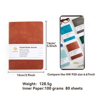 Carnet de notes A6 en similicuir souple, format mini, ligné, portable, pour le bureau, l'école, les affaires, cadeau