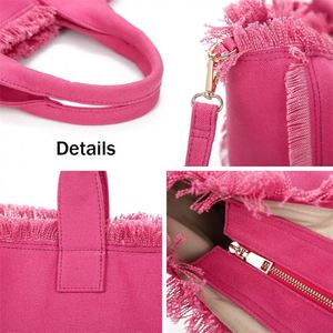 Bolsos Tote de Lona para Mujer de Alta Calidad, Gran Capacidad con Cierre de Cremallera, Elegantes, Reutilizables, con Impresión de Logotipo Personalizado, Múltiples Colores - Product Image 4
