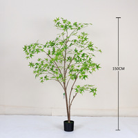 Plante artificielle en pot en plastique, style érable, pour l'intérieur et l'extérieur, décoration de la maison, du bureau et du jardin, plantes artificielles, plantes faux.