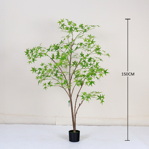 <span class=keywords><strong>Plante</strong></span> artificielle en <span class=keywords><strong>pot</strong></span> en plastique, style érable, pour l'intérieur et l'extérieur, décoration de la maison, du bureau et du jardin, plantes artificielles, plantes faux. - Product Image 2