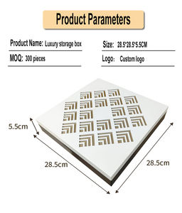 Boîte en bois artisanale rectangulaire personnalisée avec motif, design ajouré, finition brillante, pour organiser et conserver les aliments, gravée au laser - Product Image 5