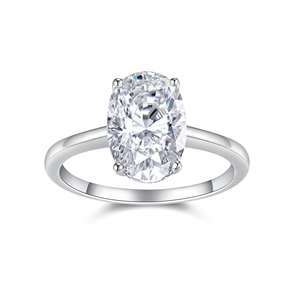 Meistverkaufter 4,5ct Ovaler Moissanit Solitär-Ring 925 Sterling Silber Rhodium-Plattiert GRA Klassischer Verlobungsschmuck Ringe - Product Image 6