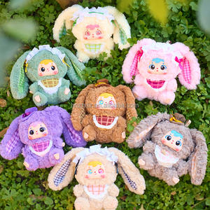 Nuovo arrivo originale la serie Samuel Rabbit Family Clan viso in vinile simpatici animali peluche Anime portachiavi peluche per ragazze - Product Image 4