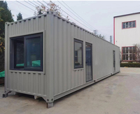 Maison conteneur extensible à 2 étages avec panneaux sandwich, 2 chambres, prête à être expédiée, 40 pieds, design moderne préfabriqué, entièrement décorée