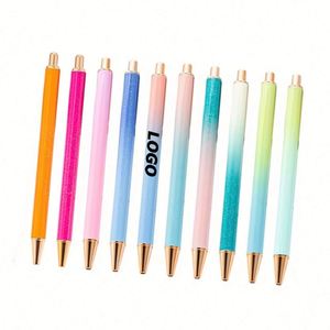 Custom <b>Gold</b> Gel <b>Pens</b>, Black Ink, Smooth Writing, Cute Plastic Design, Ideal for Women & Men, Gift-ready - Product Image 1