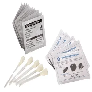 A5021 kartu pembersih IPA basah cetak, penyeka dan tisu untuk peralatan pembersih Evolis