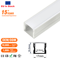 Envío directo de la UE Yeso Ocultar tira LED Perfil de aluminio Yeso Empotrado Canal de aluminio Delgado Perfil de aluminio LED