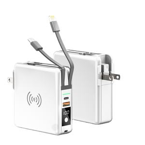 Produk Populer 2020 Produksi Elektronik Bawaan Power Bank 10000MAh Nirkabel 3 In 1 dengan Layar LCD Produk Unik untuk Dijual - Product Image 1