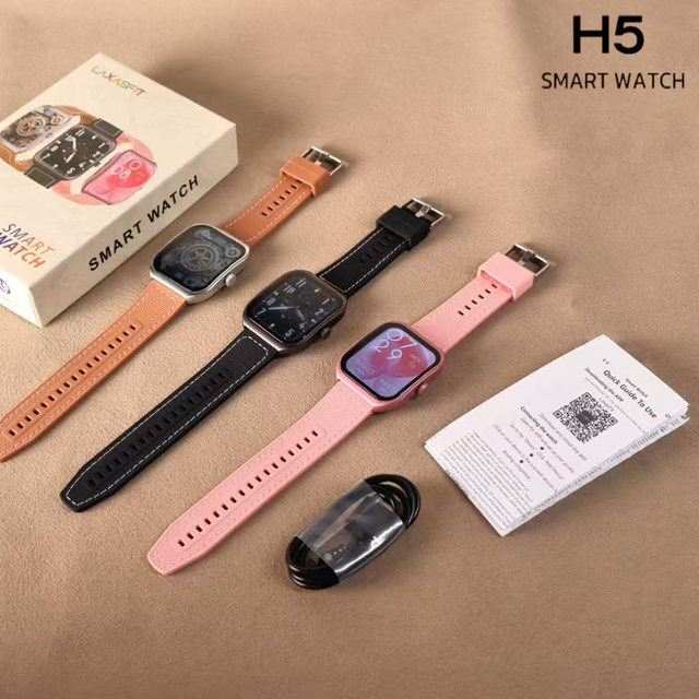 2026 H5 Smart Watch Unisex 1.83inch Curved Screen Answer Call Health Monitoring Sports Fitness Tracker Wireless Charging Square