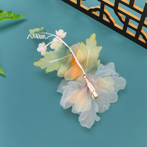 Accessoires pour cheveux de style ancien, pinces à cheveux à effet dégradé, coiffes à fleurs en soie, accessoires Hanfu, style traditionnel chinois - Product Image 2