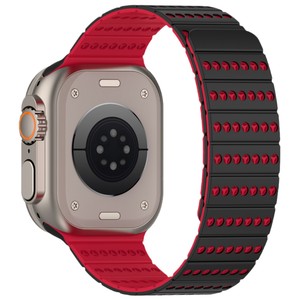 Nueva Correa Magnética para Reloj de iPhone 8/9/SE con Diseño de Panal de Abeja en Dos Tonos, Material de Gel de Silicona, Cuatro Niveles - Product Image 5