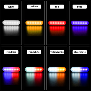 ไฟฉุกเฉินแบบแฟลช 12/24V สำหรับรถบรรทุก ไฟสีเหลืองอำพันสำหรับรถกู้ภัย ไฟ LED 6 ดวง แถบไฟสีส้มสำหรับติดตั้งบนกระจังหน้า ไฟกระพริบสำหรับกรณีรถเสีย - Product Image 4