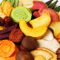 Fruit, groente, snacks, gedroogd fruit en groenten, groothandel, bulk, gezonde snacks, HALAL, gemengde knapperige plakjes, gedroogde groenten
