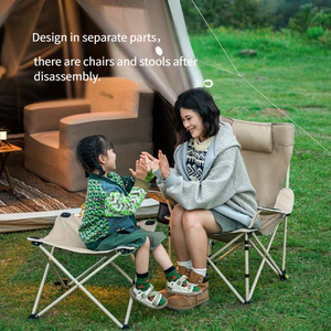 Outdoor Camping Separable Lounge Chair Folding Lying Chairs Portable Fishing Backrest Chair Recliner <b>Table</b> Stool Kit - Product Image 3