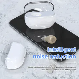 B1 alat bantu dengar Mini tidak terlihat, alat bantu dengar Digital nirkabel CIC dapat diisi ulang untuk gangguan pendengaran parah