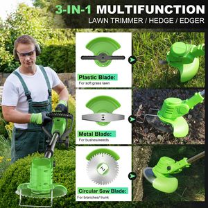 Taille-haie sans fil à manche télescopique MVM 12V, tondeuse à gazon réglable, coupe-herbe de jardin, lame métallique droite 16CM MVM-GT01 - Product Image 5