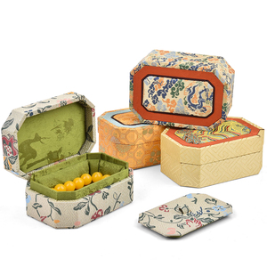 Caja de Joyería con Tapa de Brocado de Seda Estilo Palacio Jinsky, Estuche de Almacenamiento para Collar, Pulsera, Reloj, Pulsera de Cuentas, Sello y Caja de Regalo - Product Image 3