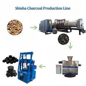 Nouvelle machine pour la fabrication de charbon noir en Chine, ligne de production de charbon de bois à partir de bâtonnets de jute et de café moulu - Product Image 1