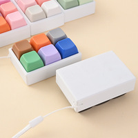 Llavero Fidget con Botón Sumergible, Interruptor Mecánico Empotrado, Clicker, Juguete Antiestrés, Colgante Blandito de Descompresión, Regalo