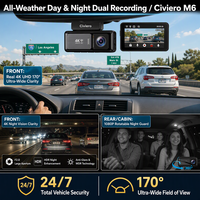 Caméra embarquée 4K véritable avec double objectif avant et arrière, écran IPS 3,2 pouces, WiFi, GPS, WDR, enregistreur vidéo, surveillance de stationnement 24h/24