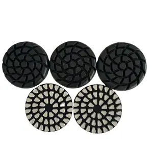 4 inch 5 steps diamond dry grinding pads Sharp and durable polishing pads for heavy Automatic grinding machine for concrete