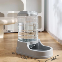 Distributeur automatique de nourriture et d'eau pour animaux de compagnie à grande capacité, ensemble de 9,4 L, bol pour nourriture et eau pour grands chiens, pour plusieurs animaux domestiques