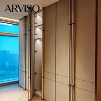 Ensemble de meubles de chambre à coucher modernes autoportants en aluminium et cuir, design métallique modulaire personnalisé, avec porte de placard – Dernière collection