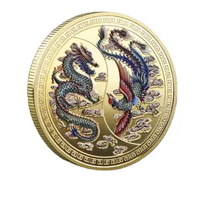 Colección Dragon Phoenix Monedas chinas de la suerte chinas